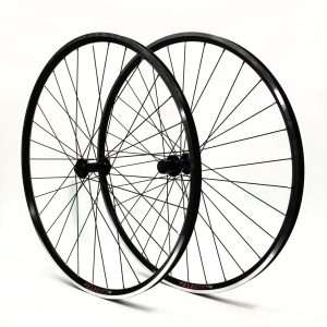 Velocity A23 wheelset. Featuring a wide 700c profile and 135mm rear spacing, these wheels are the perfect upgrade for hybrid and trekking bikes.